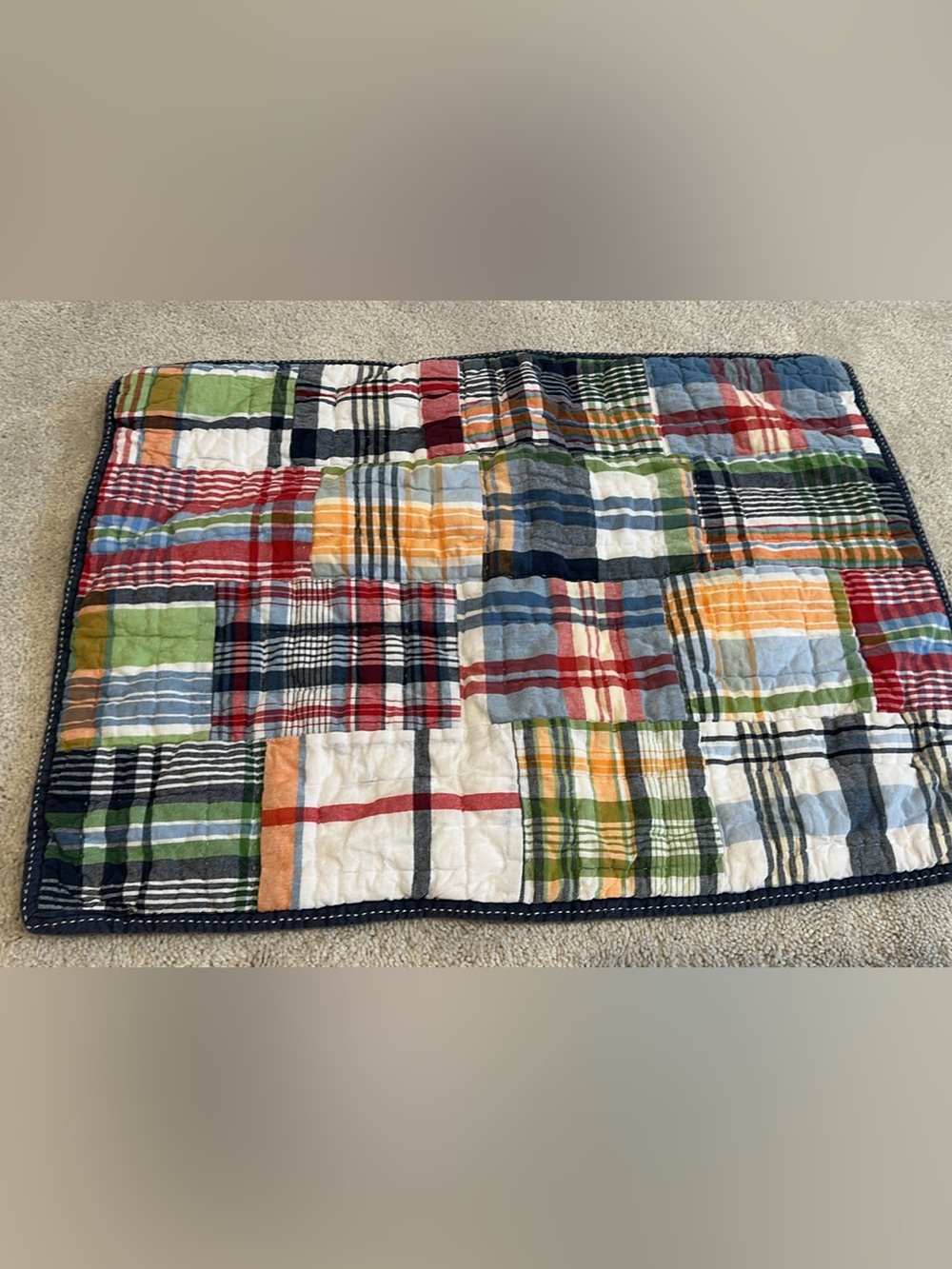 Pottery Barn Kids plaid sham